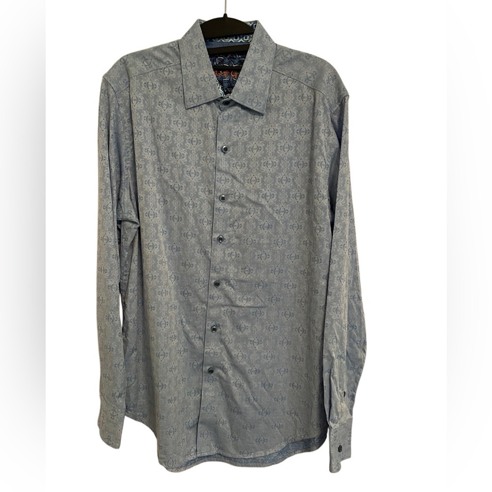 Light Blue Robert Graham Button Down Long Sleeve Shirt